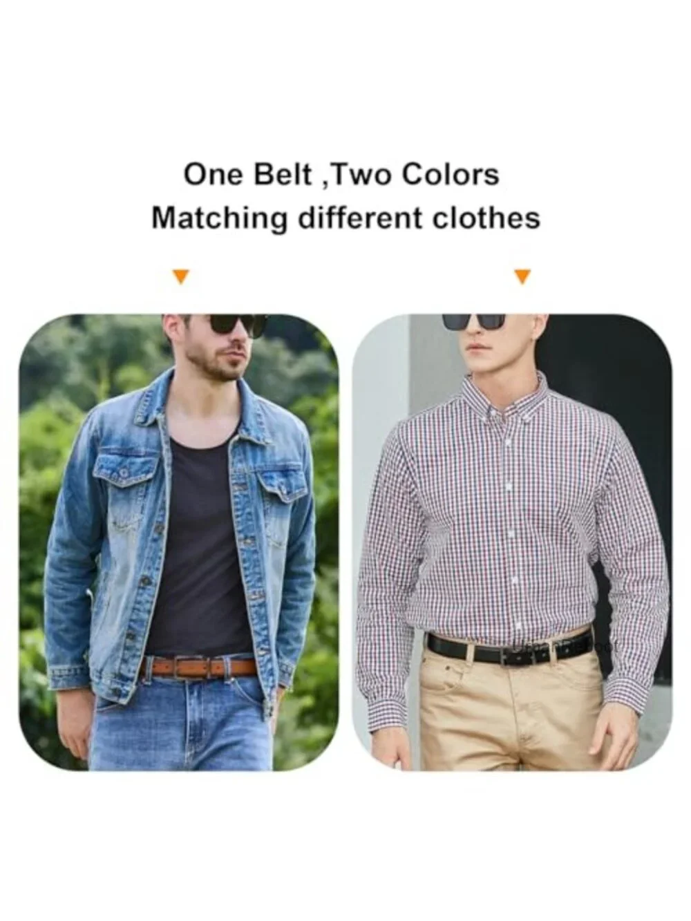 Men's Reversible Leather Dress Belt 1.25